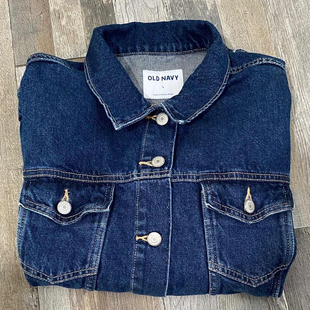 Women Old Navy Classic Blue Jean Jacket - Picture 3 of 14